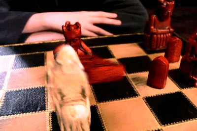 A battle of Wizard's Chess, Harry Potter and the Philosopher's Stone (2001).